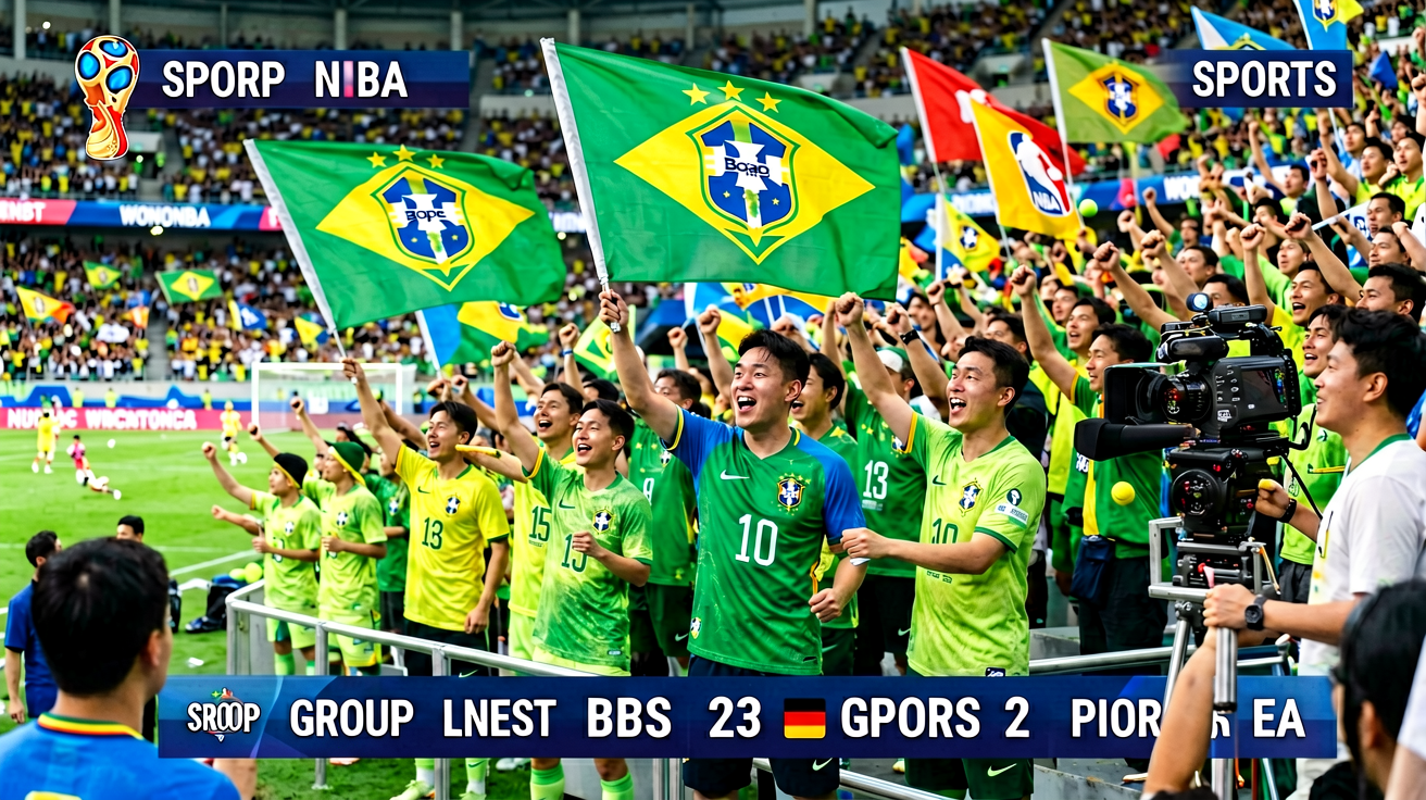 体育场内球迷挥舞旗帜为球队加油助威